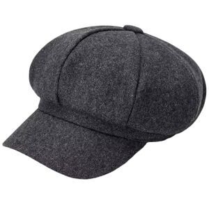 111‎ DARK GREY WOOLEN NEWSBOY CAP NWT FOR AUTUMN/WINTER